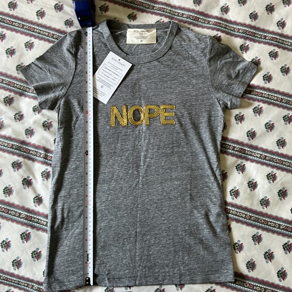 Bow & Drape sequin Nope short sleeve T shirt - Picture 7 of 7